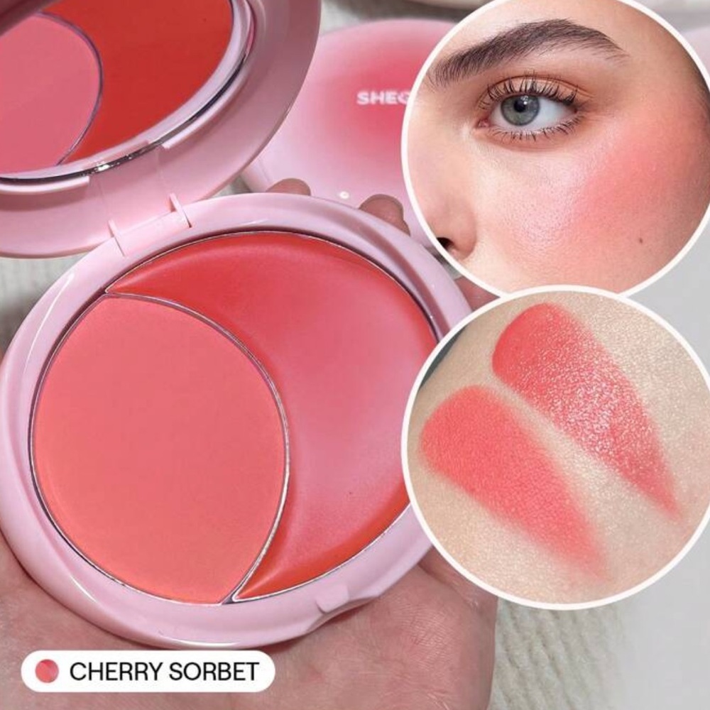 SHEGLAM Cheek 2 Cheek Blush Duo-Cherry Sorbet Valentine's Day Decor Love